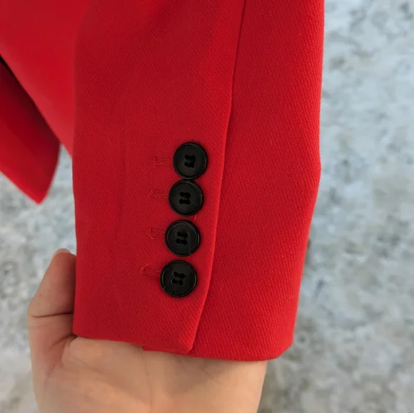 Carolina Belle Montréal Red Blazer Coat